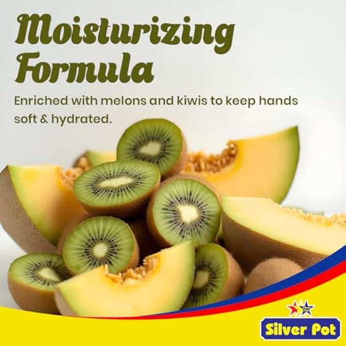 Silver Pot FRESH KIWI & MELON HAND WASH  400ML  GENTLE HYDRATING FORMULA WITH REFRESHING KIWI & MELON SCENT, EFFECTIVE GERM PROTECTION, AND DAILY CARE - Image 3